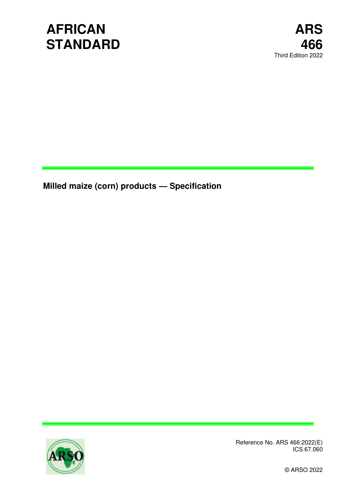 ARS 466:2022 — Cover